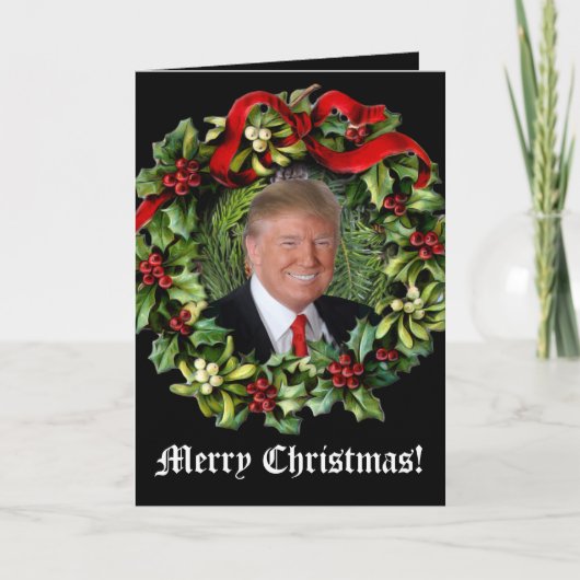 De Kerstkaart van Donald Trump van het president Feestdagen Kaart (Voorkant)