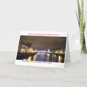 De Kerstkaart van Dublin Ierland Feestdagen Kaart