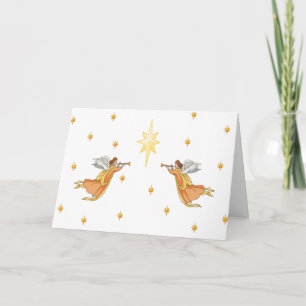 De Kerstkaart van engelen Feestdagen Kaart