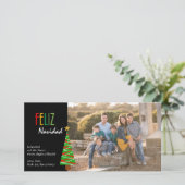 De Kerstkaart van Feliz Navidad Foto van Vibrante (Staand voorkant)