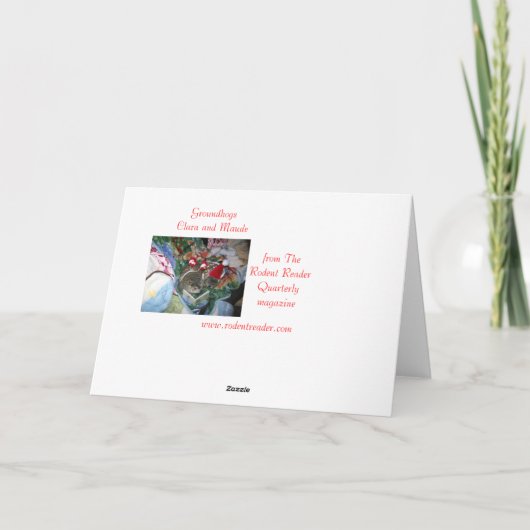 De Kerstkaart van Groundhog Feestdagen Kaart (Achterkant)