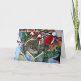 De Kerstkaart van Groundhog Feestdagen Kaart