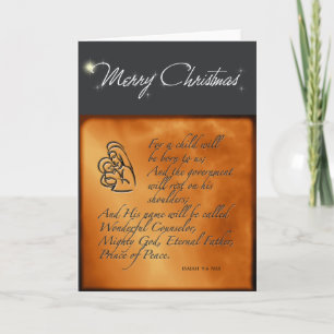 De Kerstkaart van het 9:6 van Isaiah Feestdagen Kaart