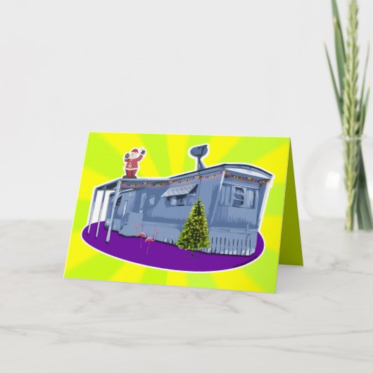 De Kerstkaart van het Afval van de aanhangwagen Feestdagen Kaart (Voorkant)