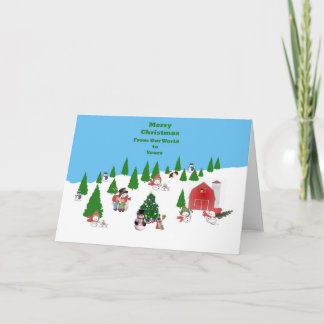 De Kerstkaart van het Baby van de sneeuw Feestdagen Kaart