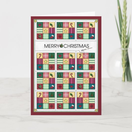 De Kerstkaart van het Dekbed van Kerstmis Feestdagen Kaart (Voorkant)