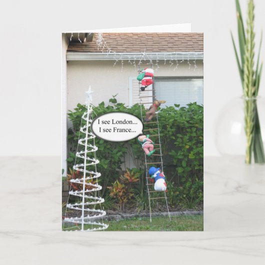 De Kerstkaart van het Elf van de ellende Feestdagen Kaart (Voorkant)