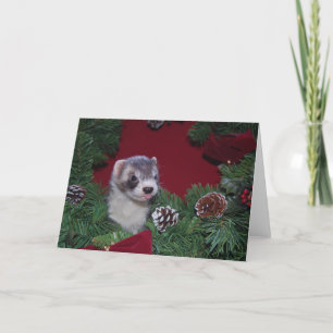 De Kerstkaart van het fret Feestdagen Kaart