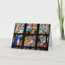 De Kerstkaart van het Glas in lood Feestdagen Kaart