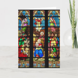 De Kerstkaart van het Glas in lood Feestdagen Kaart