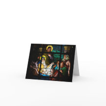 De Kerstkaart van het Glas in lood