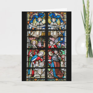 De Kerstkaart van het Glas in lood Feestdagen Kaart