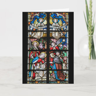 De Kerstkaart van het Glas in lood Feestdagen Kaart