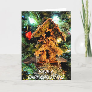 De Kerstkaart van het Huis van de fee Feestdagen Kaart