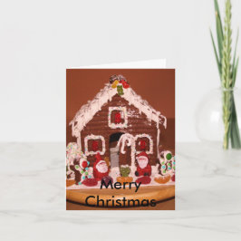 De Kerstkaart van het Huis van de peperkoek Feestdagen Kaart