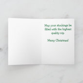 De Kerstkaart van het Kat van de kerstman Feestdagen Kaart (Binnen)