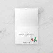 De KERSTKAART van het mamma, van de Papa & van de Feestdagen Kaart (Binnen)