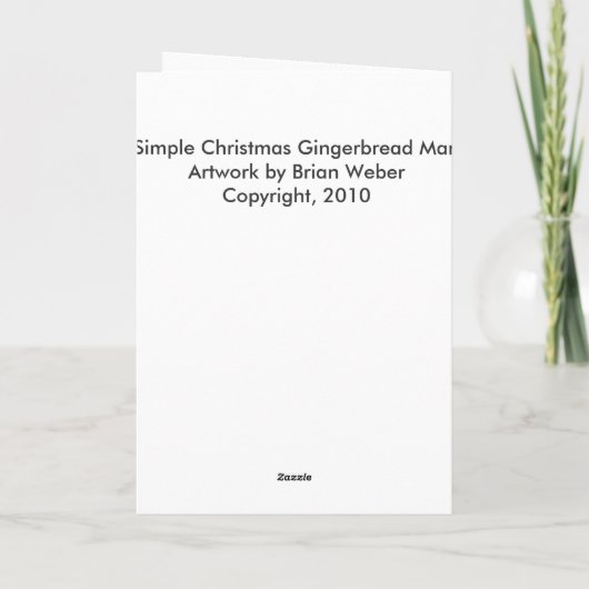 De Kerstkaart van het Man van de peperkoek Feestdagen Kaart (Achterkant)