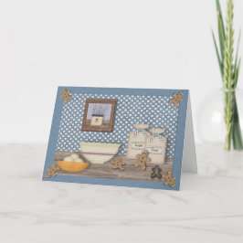 De Kerstkaart van het Man van de Peperkoek van het Feestdagen Kaart