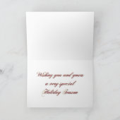 De Kerstkaart van het Puppy van heilige Feestdagen Kaart (Binnen)