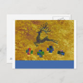 De Kerstkaart van het rendier Feestdagenkaart (Voorkant / Achterkant)