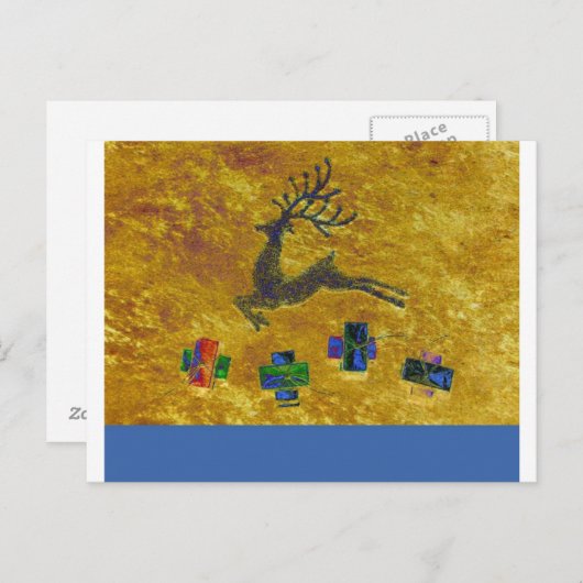 De Kerstkaart van het rendier Feestdagenkaart (Voorkant / Achterkant)