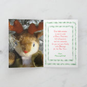 De Kerstkaart van het Rendier van Lil - pas het Feestdagen Kaart (Binnen)