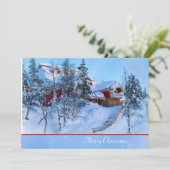 De Kerstkaart van het Sprookjesland van de winter (Staand voorkant)