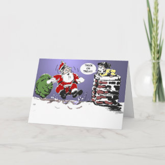 De Kerstkaart van het trick or treat Feestdagen Kaart