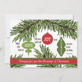 De Kerstkaart van het Vers van het Heilige Schrift (Voorkant)