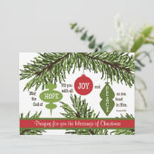 De Kerstkaart van het Vers van het Heilige Schrift (Staand voorkant)