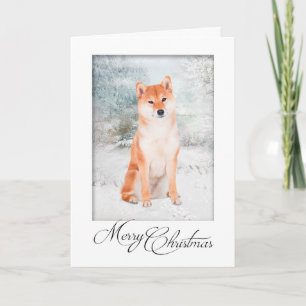 De Kerstkaart van Inu van Shiba Feestdagen Kaart