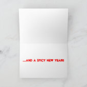 De Kerstkaart van Jalapeno Feestdagen Kaart (Binnen)