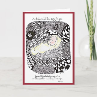 De Kerstkaart van Jesus van het baby Feestdagen Kaart