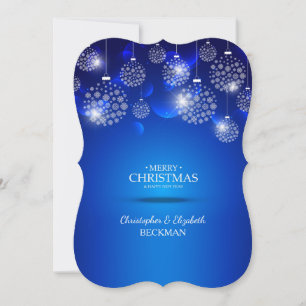De Kerstkaart van koningsblauwen
