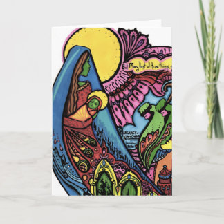 De Kerstkaart van Madonna en van het Kind Feestdagen Kaart