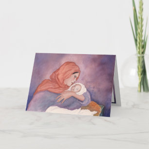 De Kerstkaart van Madonna en van het Kind Feestdagen Kaart