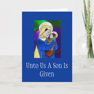 De Kerstkaart van Madonna en van het Kind Feestdagen Kaart
