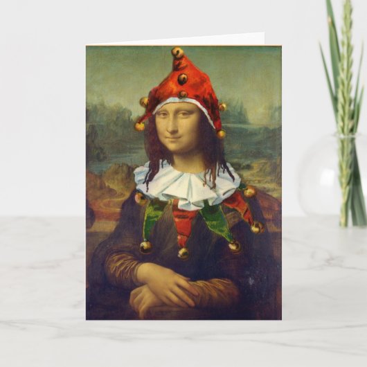De Kerstkaart van Mona Lisa Elf Feestdagen Kaart (Voorkant)