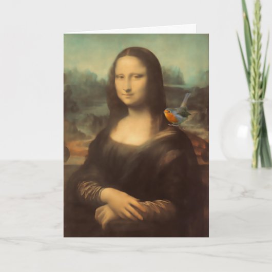 De Kerstkaart van Mona Lisa Feestdagen Kaart (Voorkant)