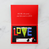 De Kerstkaart van Mums Feestdagen Kaart (Binnen)