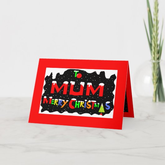 De Kerstkaart van Mums Feestdagen Kaart (Voorkant)