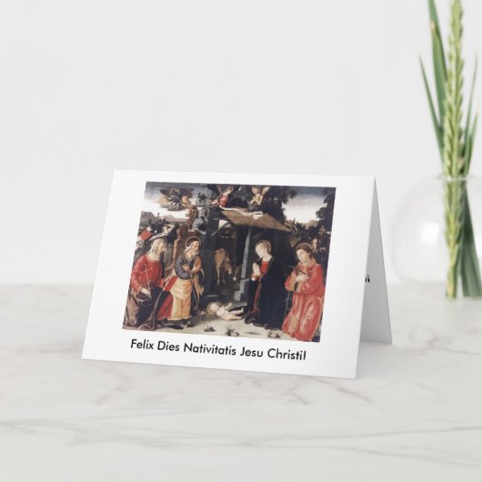 De Kerstkaart van Nativitatis Jesu Christi van de Feestdagen Kaart (Voorkant)