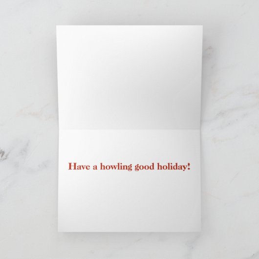 De kerstkaart van Naughty Border Collie. Feestdagen Kaart (Binnen)