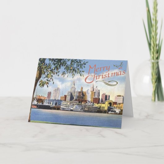 De Kerstkaart van New Orleans Feestdagen Kaart (Voorkant)