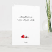 De Kerstkaart van Ninja van Kawaii Feestdagen Kaart (Achterkant)