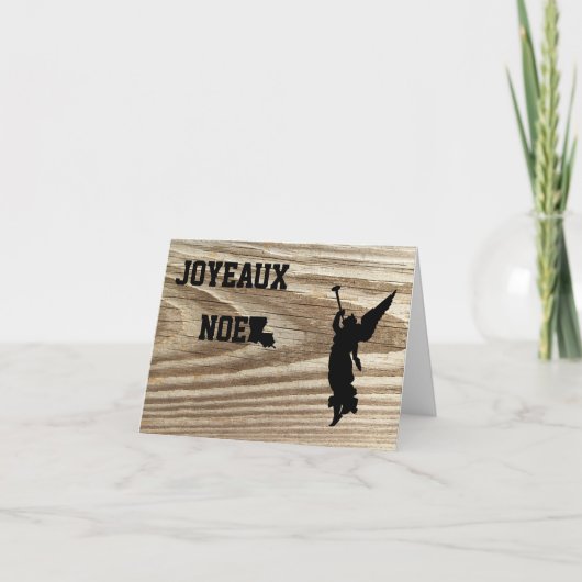 De Kerstkaart van Noel Louisiane Cajun van Joyeaux Feestdagen Kaart (Voorkant)