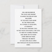 De kerstkaart van Novena Prayer (Achterkant)