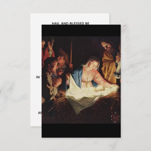 De kerstkaart van Novena Prayer (Voorkant / Achterkant)