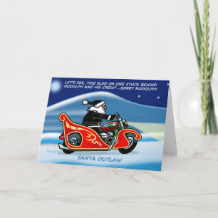 De Kerstkaart van Outlaw© van de kerstman Feestdagen Kaart